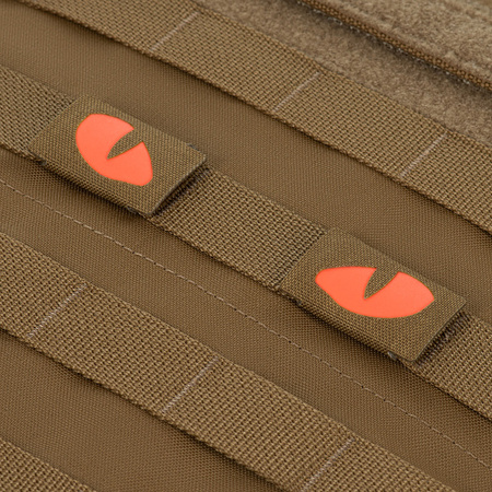 Naszywka Tiger Eyes Laser Cut (para)  - Coyote/Red
