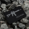 Naszywka AR-15 223/5,56  - Black/Grey
