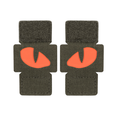 Naszywka Tiger Eyes Laser Cut (para)  - Ranger Green/Red