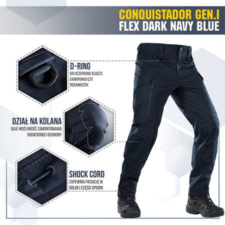 Spodnie taktyczne Conquistador Gen. I Flex  - Dark Navy Blue