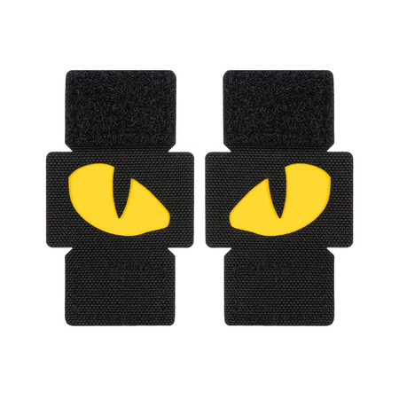 Naszywka Tiger Eyes Laser Cut (para)  - Black/Yellow
