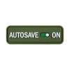 Naszywka Autosave PVC  - Olive