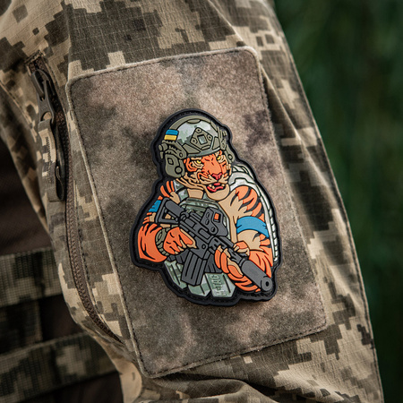 Naszywka Tiger Niebieska Opaska PVC  - MM14