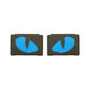 Naszywka Tiger Eyes Laser Cut (para)  - Ranger Green/Blue