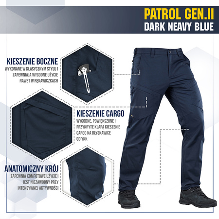 M-Tac Spodnie Patrol Gen II Flex  - Dark Navy Blue