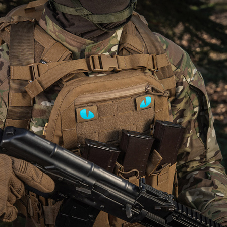 Naszywka Tiger Eyes Laser Cut (para)  - Coyote/Blue