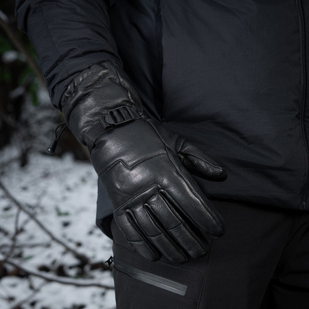 M-Tac rekawice Zimowe Skorzane  - Black