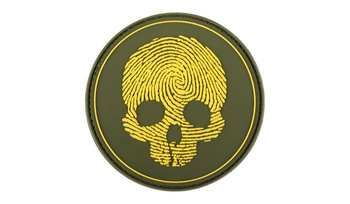 101 Inc. - Naszywka 3D - Fingerprint Skull - Żółty
