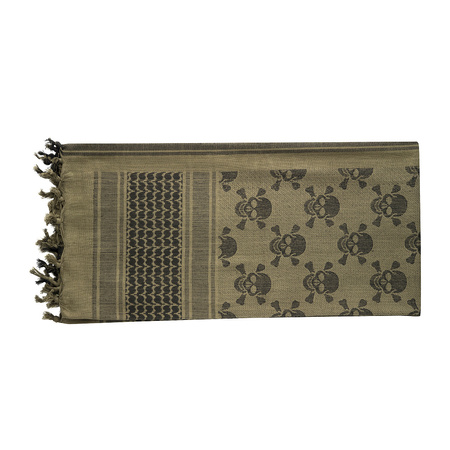 Chusta Shemagh Pirate Skull  - Olive/Black