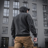 Bluza Hoodie Cotton Raglan Hard  - Black