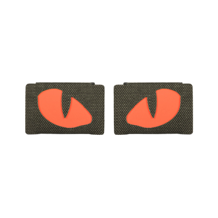 Naszywka Tiger Eyes Laser Cut (para)  - Ranger Green/Red
