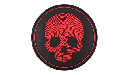 101 Inc. - Naszywka 3D - Fingerprint Skull - Czerwony