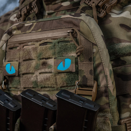 Naszywka Tiger Eyes Laser Cut (para)  - Multicam/Blue