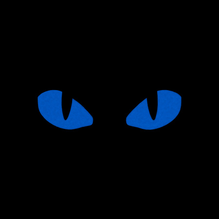 Naszywka Tiger Eyes Laser Cut (para)  - Black/Blue
