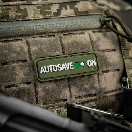 Naszywka Autosave PVC  - Olive