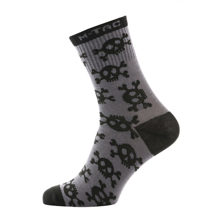 Lekkie Skarpetki mk.3 Pirate Skull  - Dark Grey