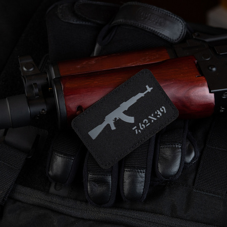 Naszywka AKM 7,62x39 Laser Cut  - Black/Grey