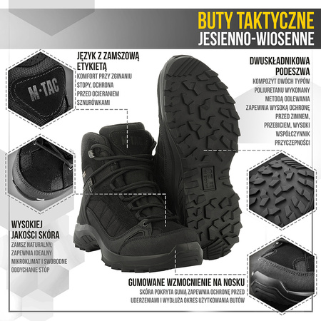 Taktyczne Buty Jesienno-zimowe  - Black