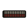 Naszywka flaga 25x80 (miniaturowe kwadraty) Laser Cut  - Black/White/Red