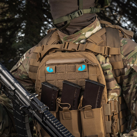 Naszywka Tiger Eyes Laser Cut (para)  - Coyote/Blue