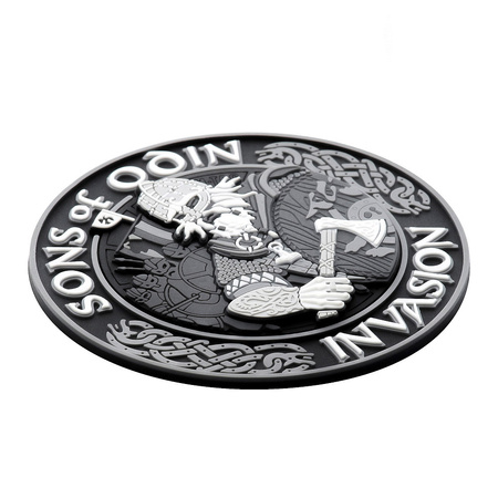 Naszywka Sons of Odin 3D PVC  - Black/Grey