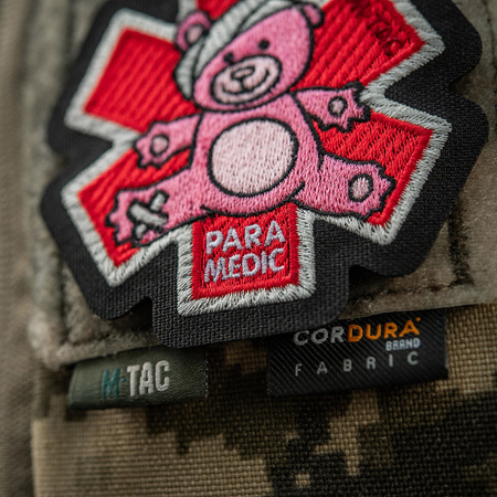 Naszywka Paramedic Miś (Haftowana)  - Pink/Black