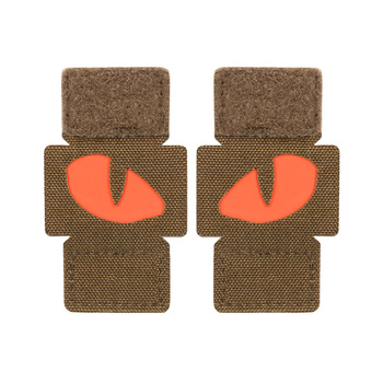 Naszywka Tiger Eyes Laser Cut (para) - Coyote/Red