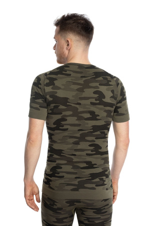 Koszulka termoaktywna MILITARY 01, rękaw krótki, męska - Forest Green