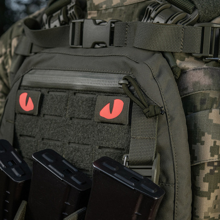 Naszywka Tiger Eyes Laser Cut (para)  - Ranger Green/Red