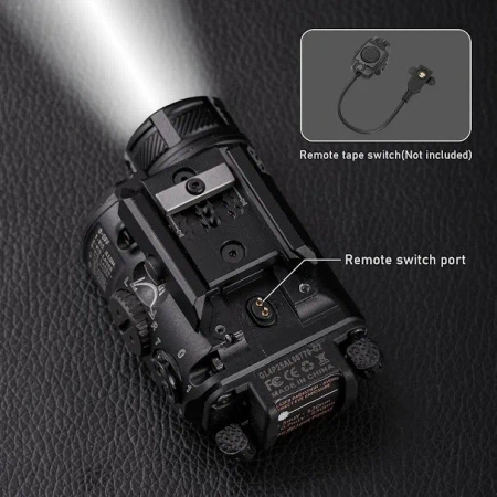 RovyVon GL4 Pro 4-in-1 (Latarka + Laser Zielony + IR), Black, Śruba