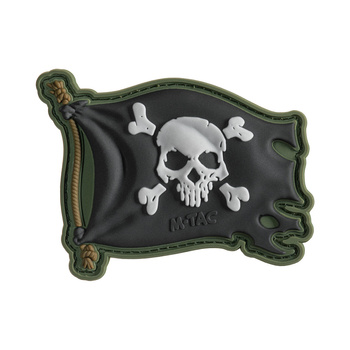 Naszywka Jolly Roger PVC - Olive/Black