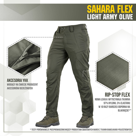 Spodnie Bojówki Taktyczne Sahara Flex Lite  - Army Olive
