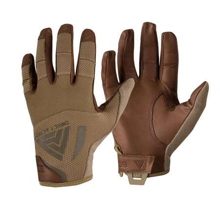 Direct Action - Rękawice Taktyczne Direct Action Hard - Kozia skóra - Leather Coyote Brown - GL-HARD-GLT-CBR