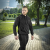 Bluza Hoodie Cotton Raglan  - Black