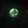 Naszywka Valknut/Drakkar (80mm)  - Black/GID