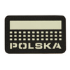 Naszywka Polska (z flagą) 50x80 Laser Cut  - Black/GID