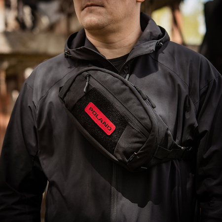 M-Tac naszywka Poland 25x80 Laser Cut  - Red/Black