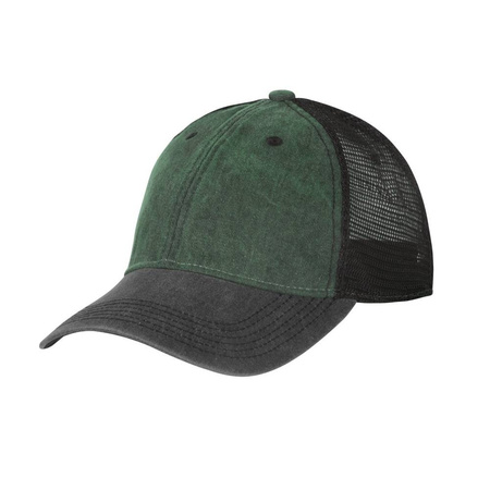 Helikon - Czapka z daszkiem Trucker - Washed Dark Green / Washed Black - CZ-PTC-CW-1F1CC