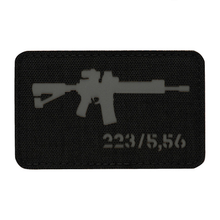 Naszywka AR-15 223/5,56  - Black/Grey