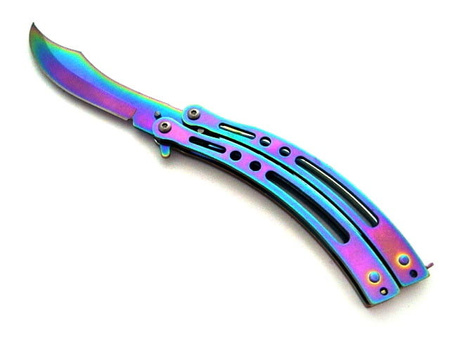 Nóż Motylek Rainbow N-454E