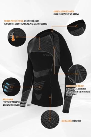 Koszulka termoaktywna THERMO-EVO, rękaw długi, męska - Black / Grey