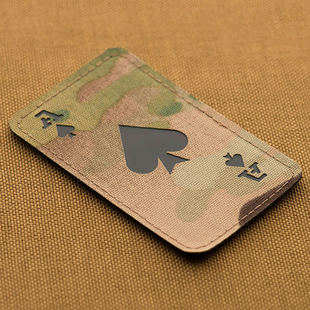 Naszywka Ace of Spades Laser Cut  - Multicam/Black