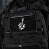 Naszywka Crossed Fingers (Haft)  - Black