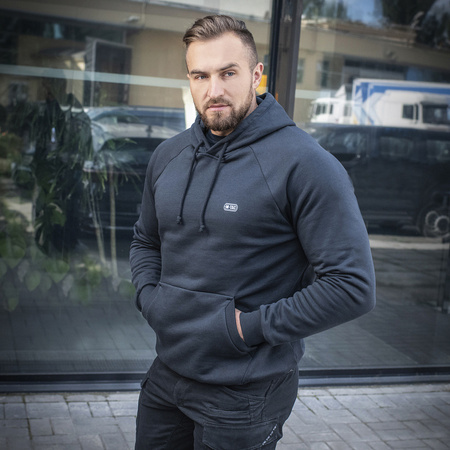 Bluza Hoodie Cotton Raglan  - Dark Navy Blue