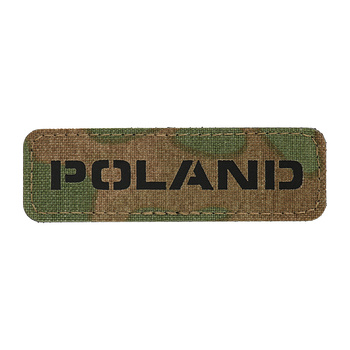 Naszywka Poland 25x80 Laser Cut - Multicam/Black