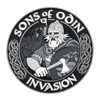 Naszywka Sons of Odin 3D PVC - Black/Grey