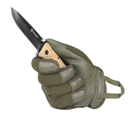 Rękawice Police Skórzane Taktyczne Strzeleckie  - Olive