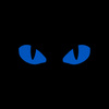 Naszywka Tiger Eyes Laser Cut (para)  - Black/Blue