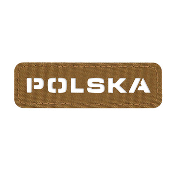 M-Tac naszywka Polska (przechodzi na wylot) 25x80 Laser Cut - Coyote