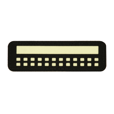 Naszywka flaga 25x80 (miniaturowe kwadraty) Laser Cut  - Black/GID
